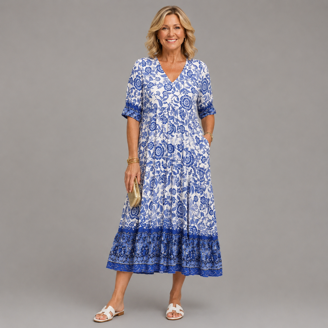 KEISHA | Graceful V-Neck Floral