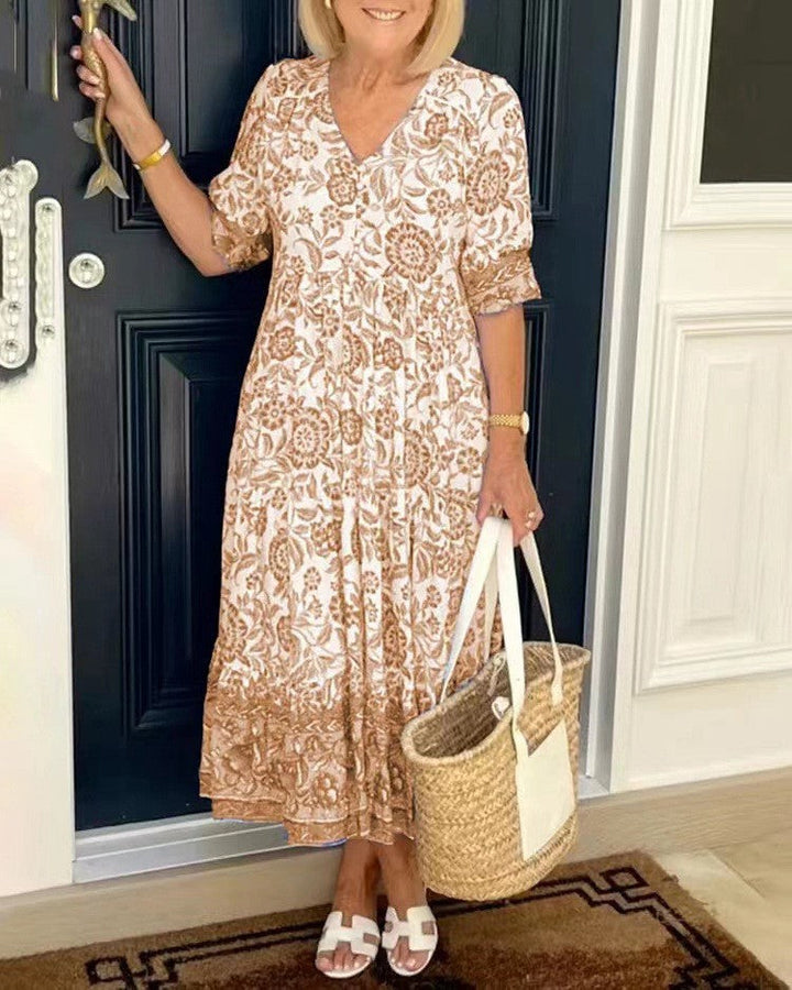 KEISHA | Graceful V-Neck Floral