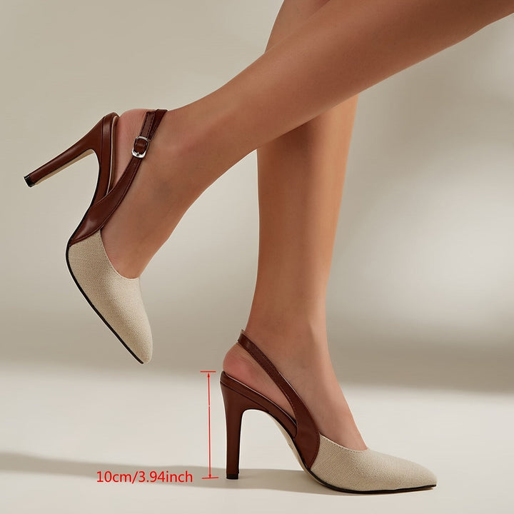 JULIA | Contrast Slingback Heels