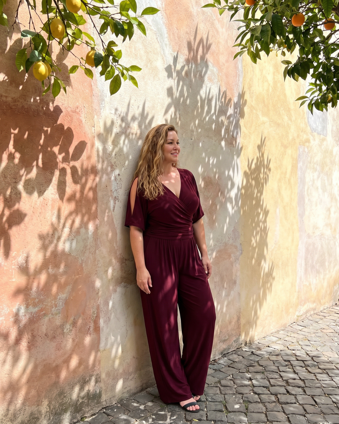 Diana | Cold Shoulder Wrap Waist Relaxed Jumpsuit