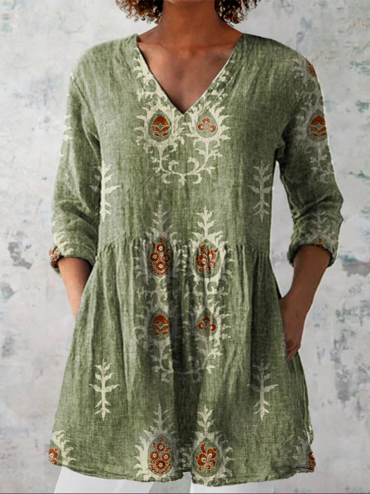 Maeve | Long Blouse with V-Neck