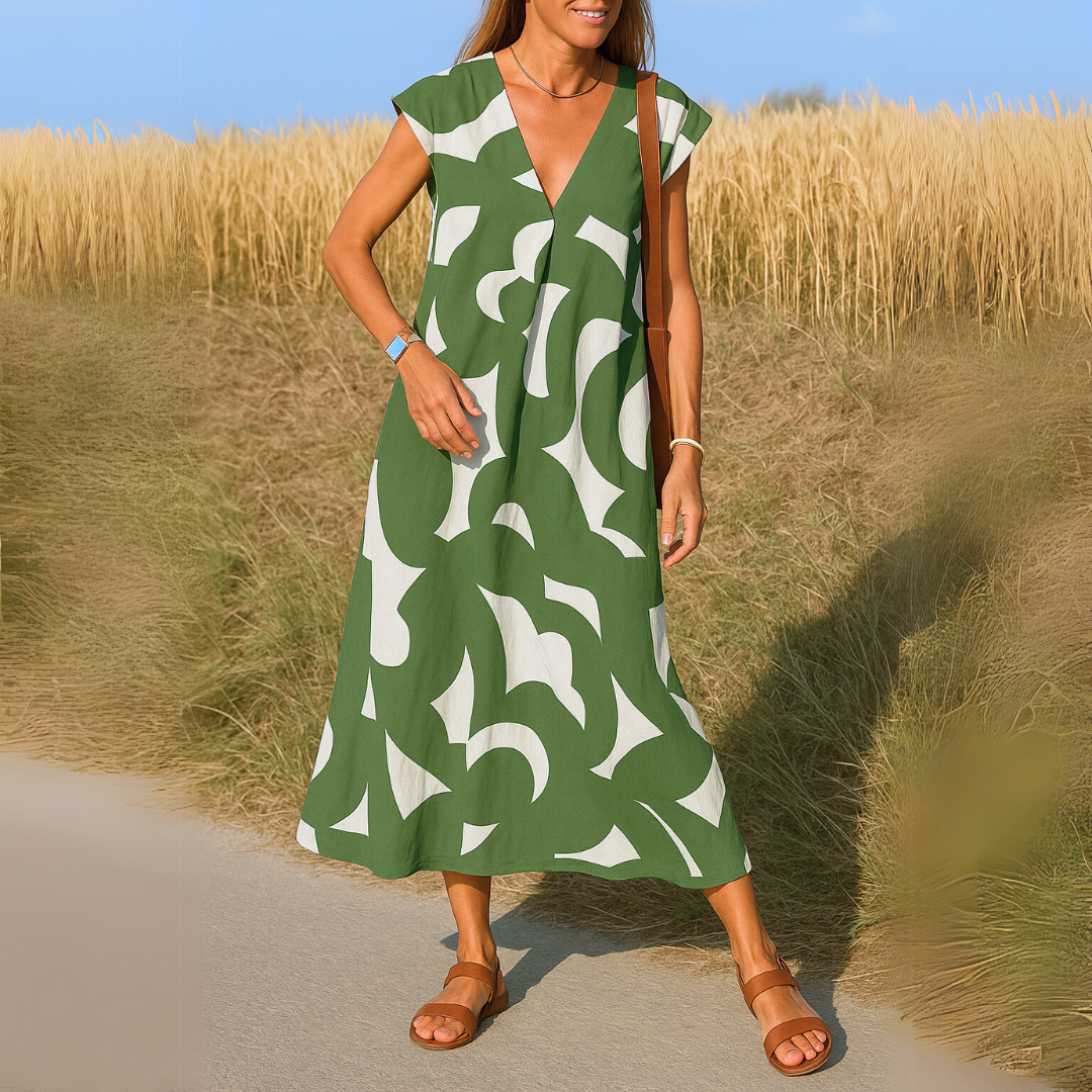 VIOLET | Flowing V-neck Dress