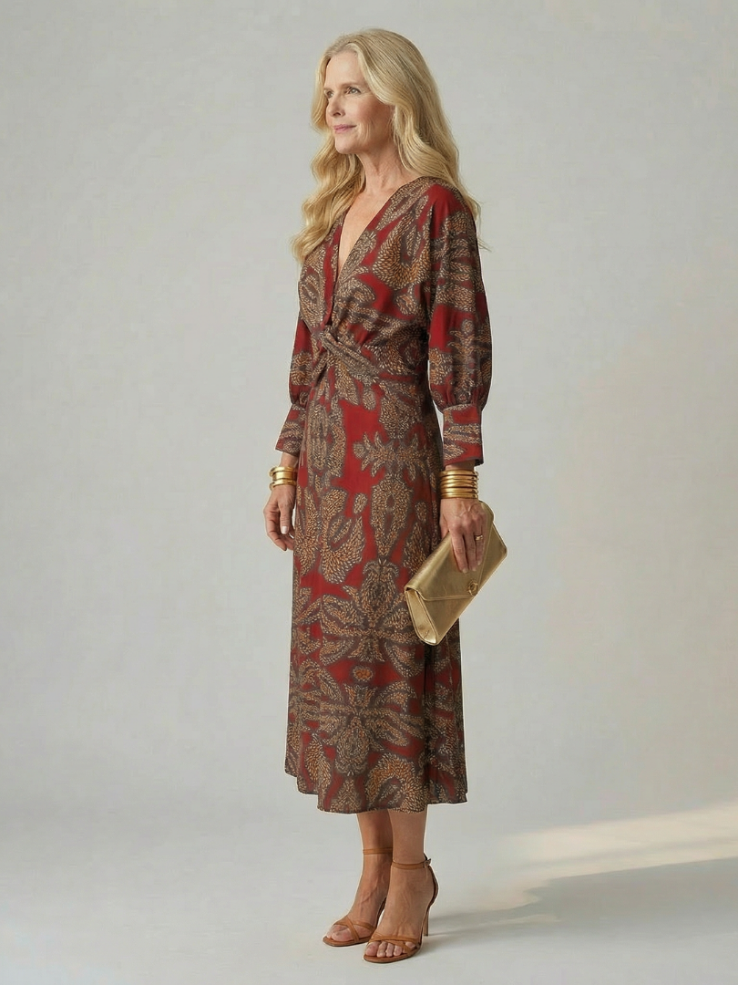 Bellthorne | Natural Wrap Midi Dress