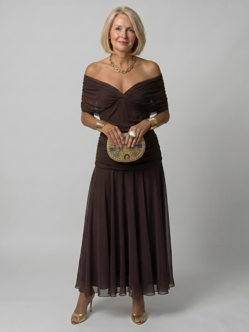 Bellthorne | Off Shoulder Flow Midi Dress