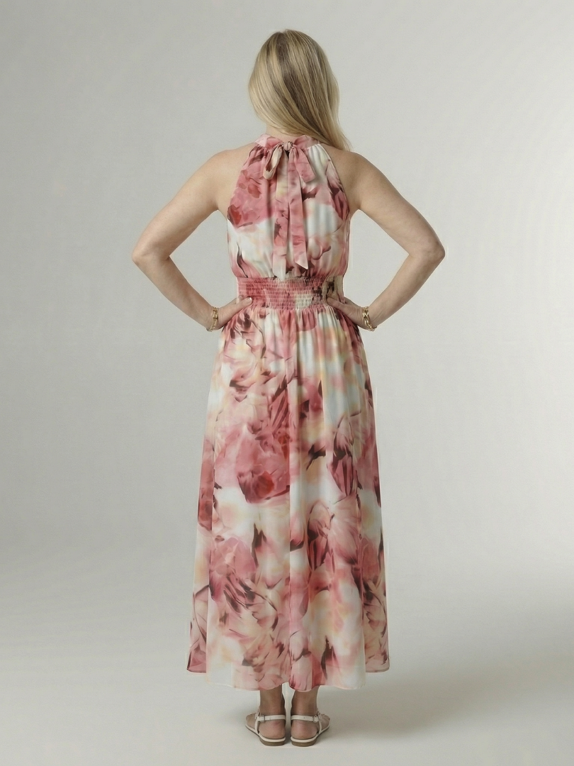 SYLLIN | Gathered Halter Midi Dress
