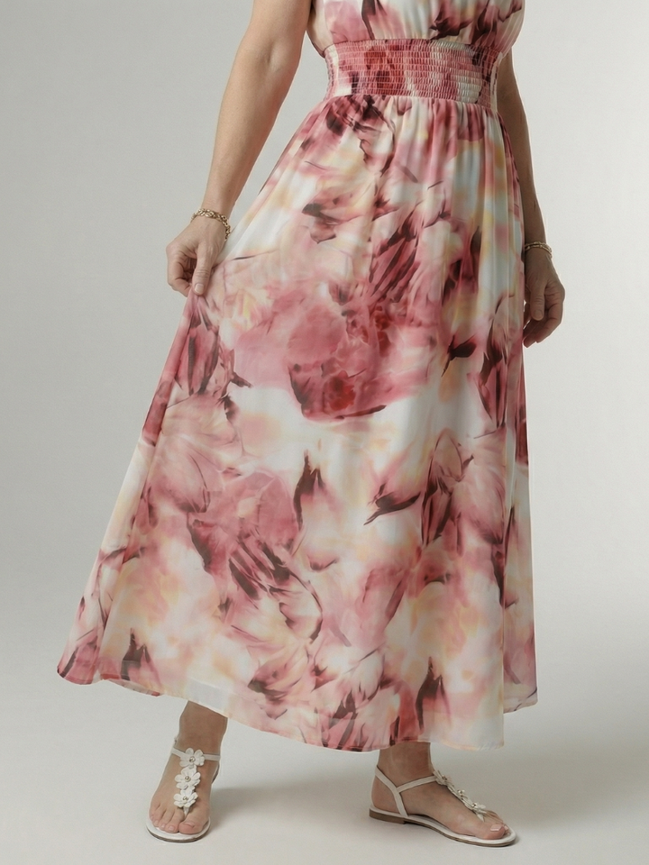 SYLLIN | Gathered Halter Midi Dress