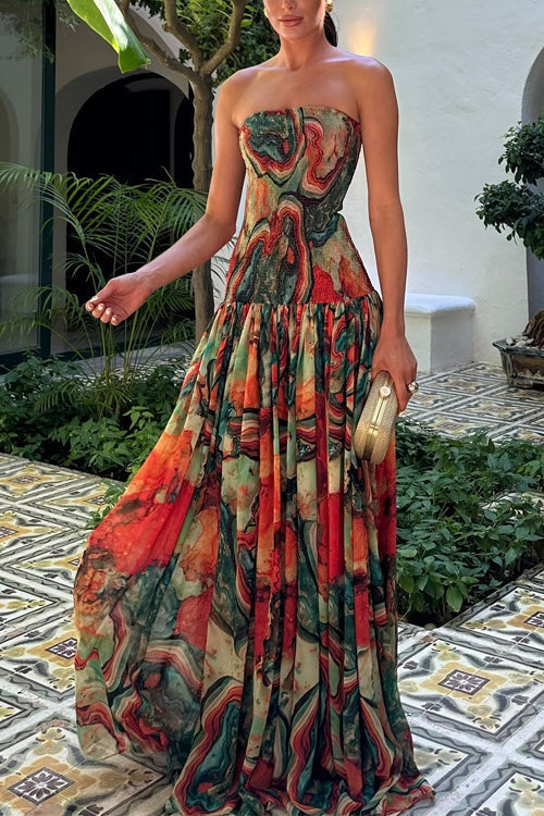 BELLA | Strapless Ombre Maxi Dress