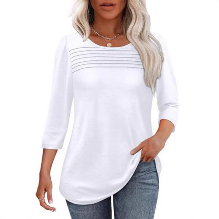 Kinsley | Casual Pleated Front Spring Top