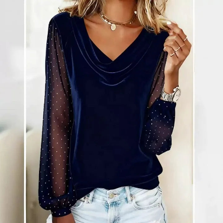 ALYSSA | Elegant Drape Blouse
