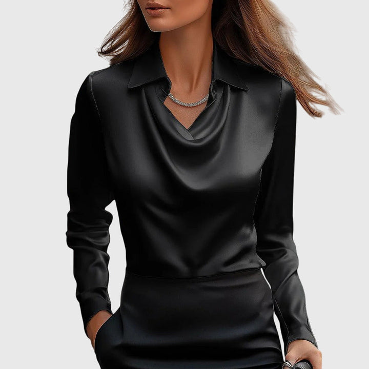 AINSLEY | Draped Neck Blouse