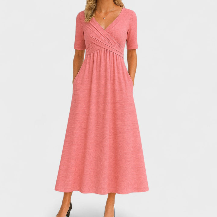 Vivian | Elegant Midi Dress with Pockets