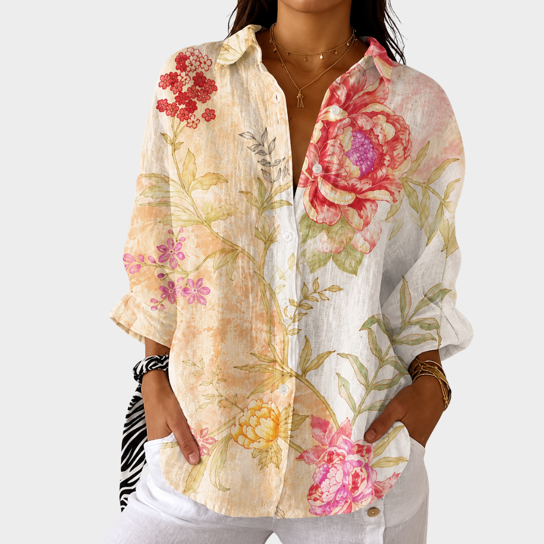 Light and colorful blouse with print