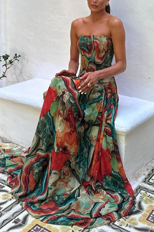 BELLA | Strapless Ombre Maxi Dress