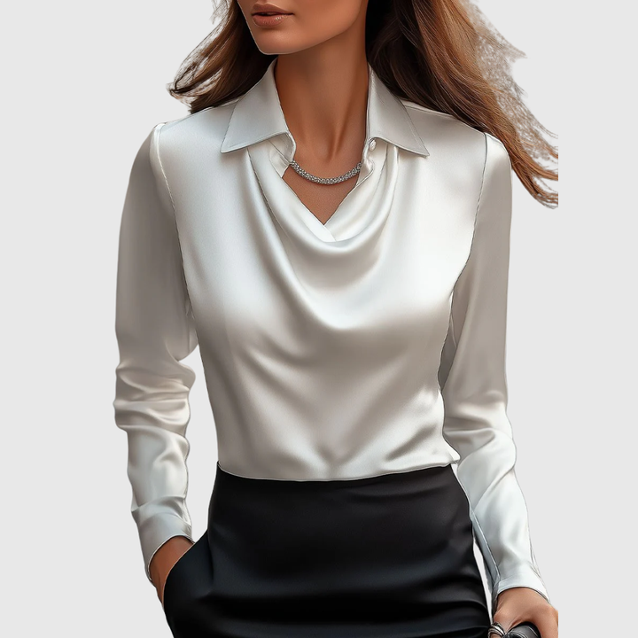 AINSLEY | Draped Neck Blouse