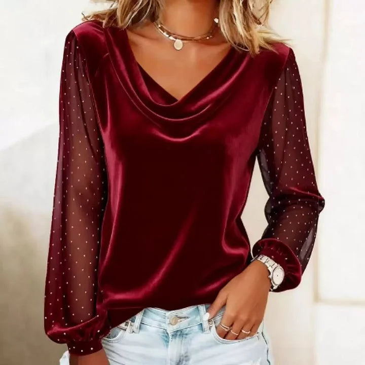 ALYSSA | Elegant Drape Blouse
