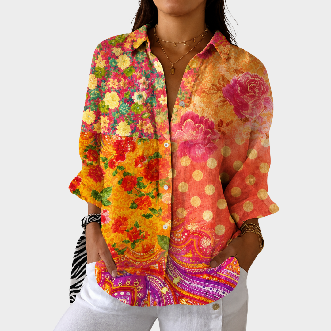Light and Colorful Printed Blouse