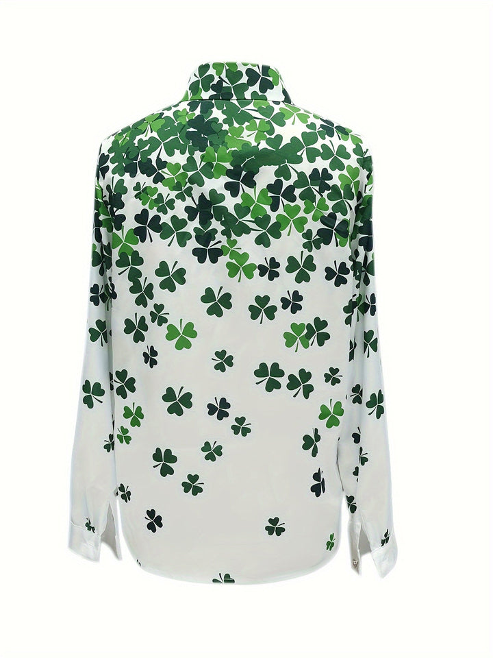 AMELIA | Clover Print Button Shirt