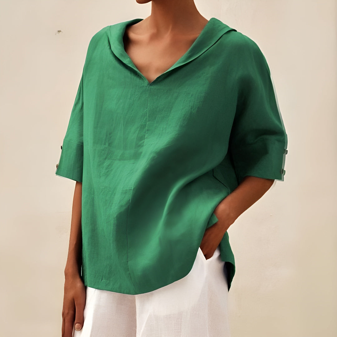 ANGELINA | Stylish V-Neck Everyday Blouse