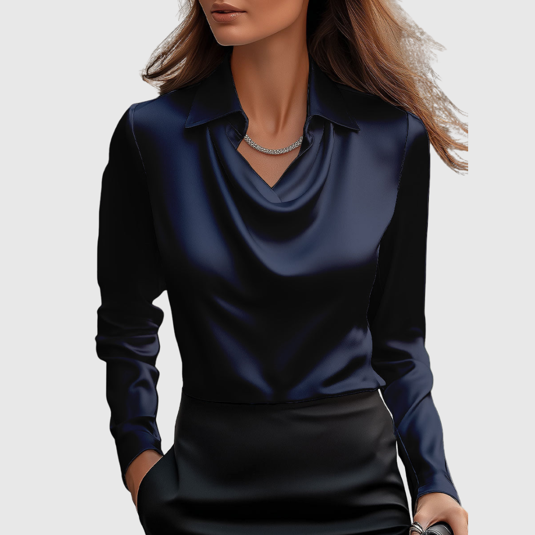 AINSLEY | Draped Neck Blouse