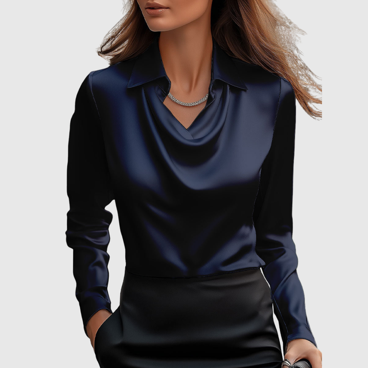 AINSLEY | Draped Neck Blouse