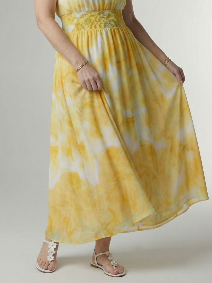 SYLLIN | Gathered Halter Midi Dress