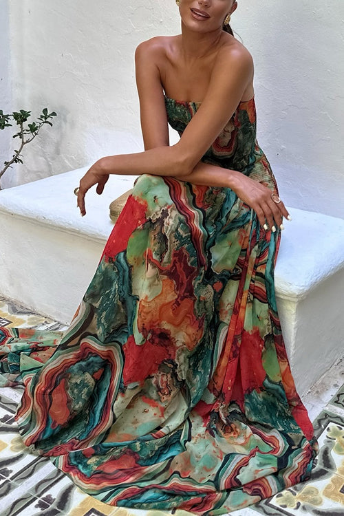 BELLA | Strapless Ombre Maxi Dress