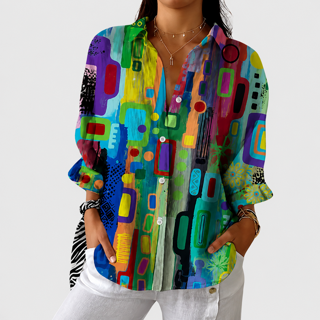 Lightweight and Colorful Printed Blouse