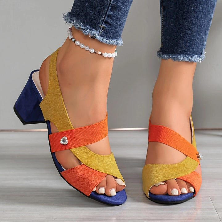 LEAH | Cross Strap Comfort Heels