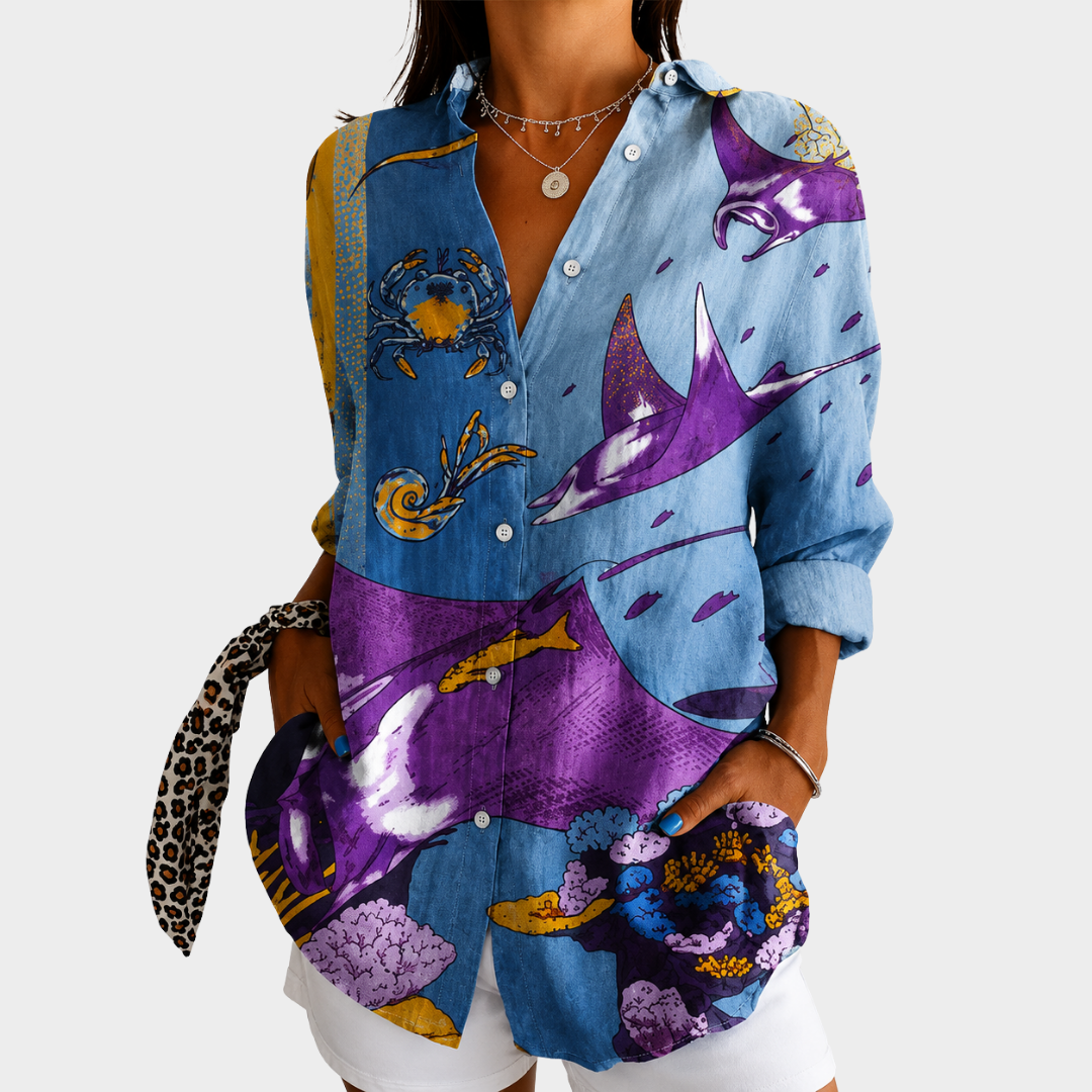 Ocean Dreams Art Blouse