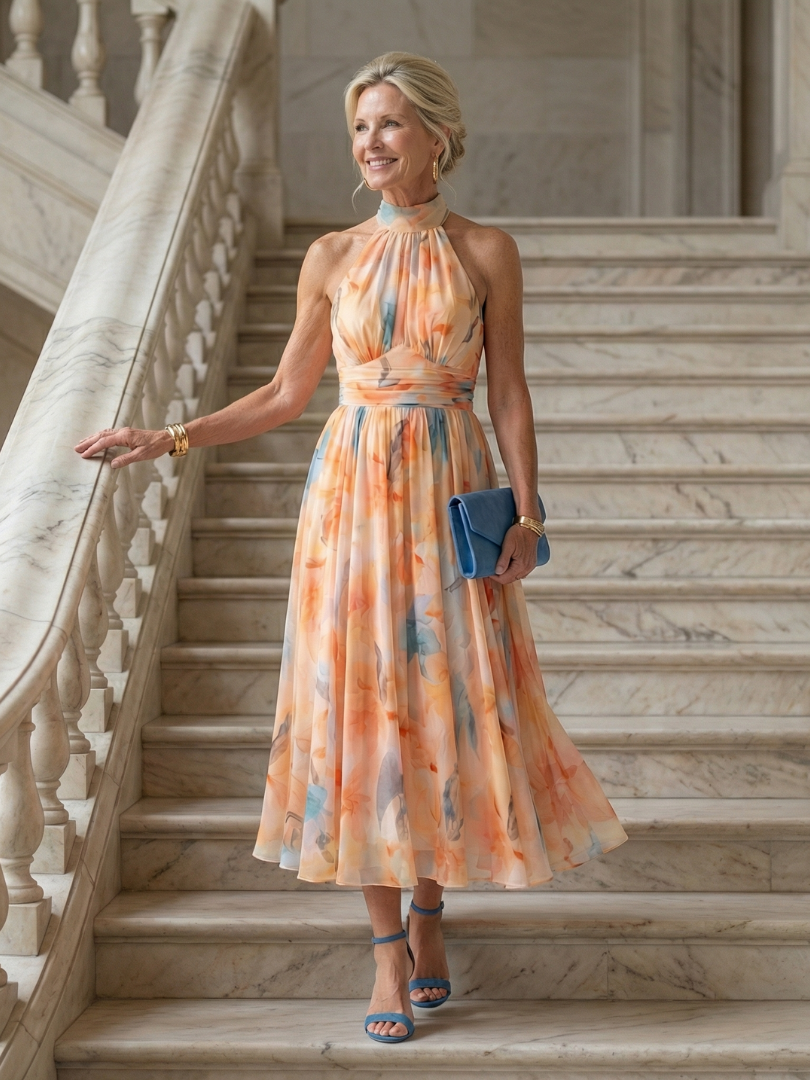 Bellthorne | Soft Halter Midi Dress