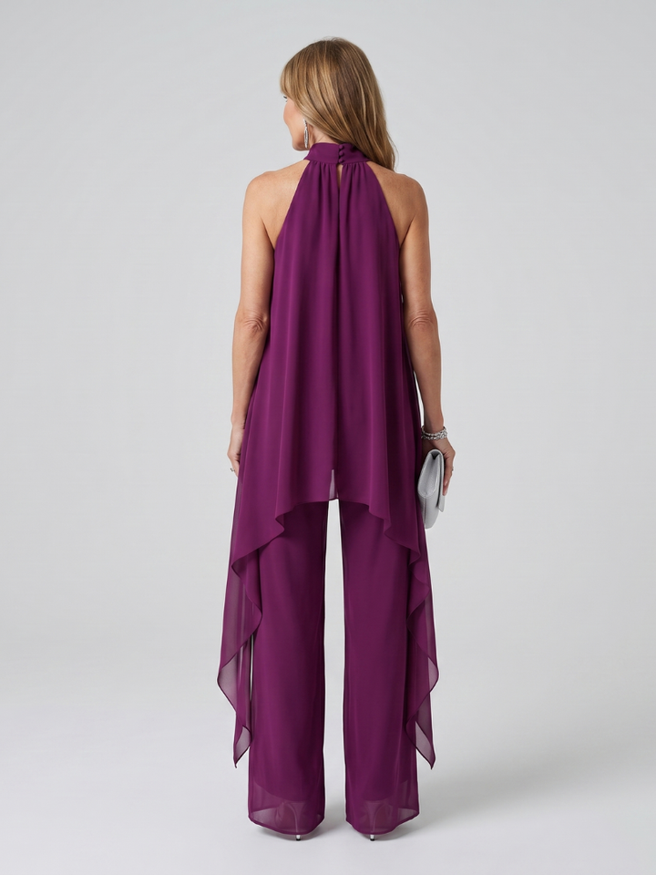 BEARIM | Halter Neck Asymmetric Tunic Set