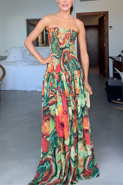 BELLA | Strapless Ombre Maxi Dress