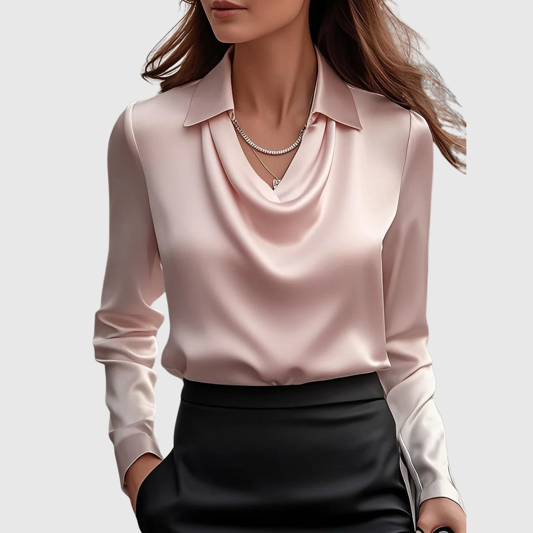 AINSLEY | Draped Neck Blouse