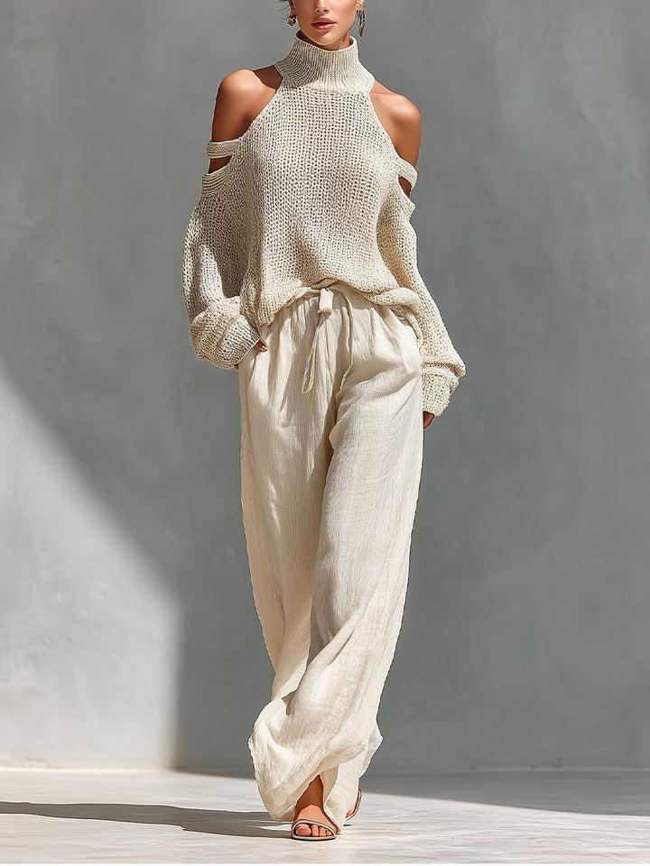 Camilla | Fashionable Knit and Linen Set