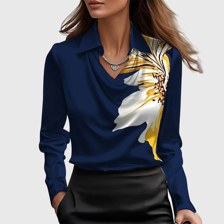 AINSLEY | Draped Neck Blouse
