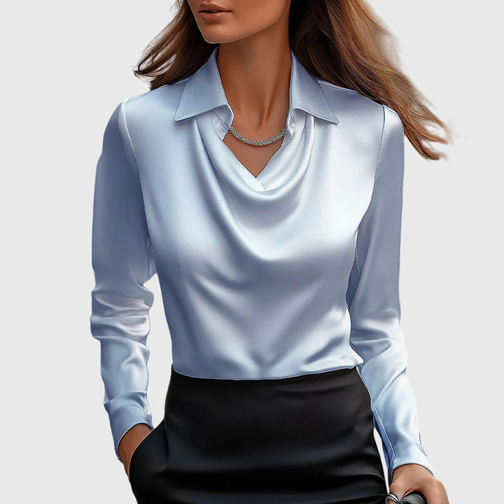 AINSLEY | Draped Neck Blouse