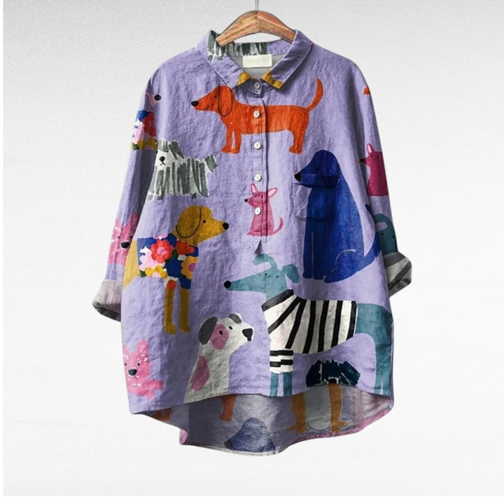 ARIANA |  Artistic Button-Up Shirt