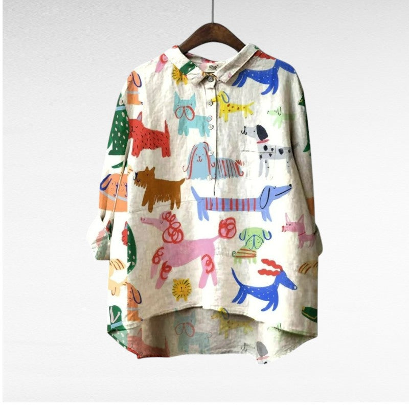 ARIANA |  Artistic Button-Up Shirt