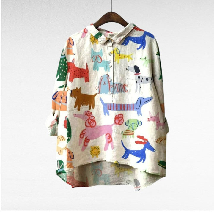 ARIANA |  Artistic Button-Up Shirt