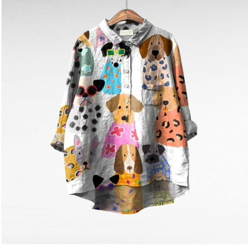 ARIANA |  Artistic Button-Up Shirt