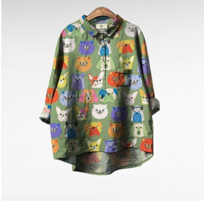ARIANA |  Artistic Button-Up Shirt