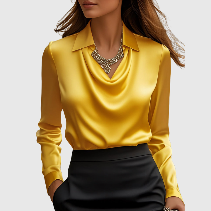 AINSLEY | Draped Neck Blouse