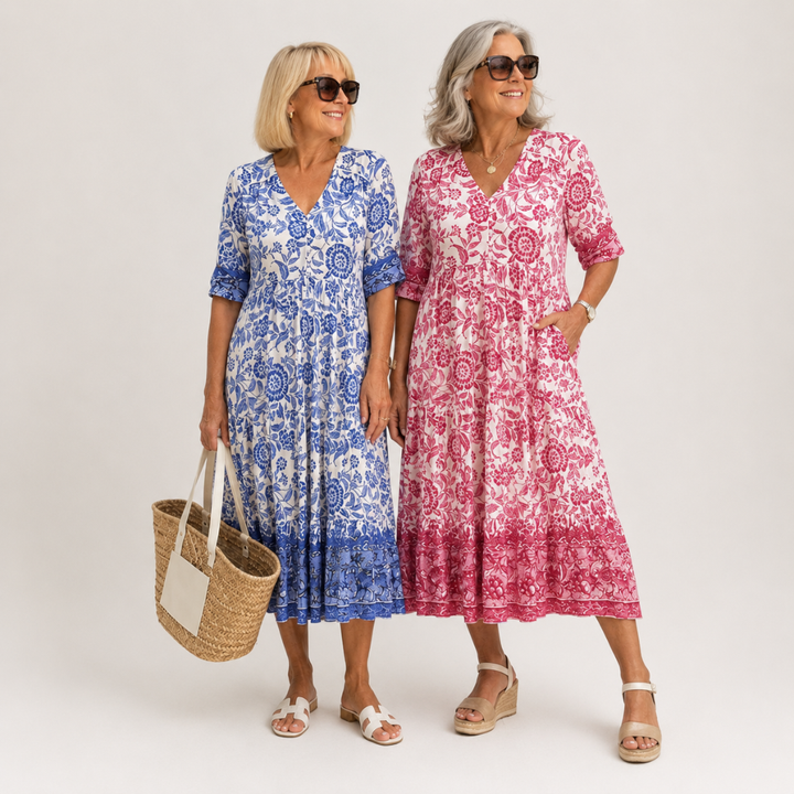 KEISHA | Graceful V-Neck Floral