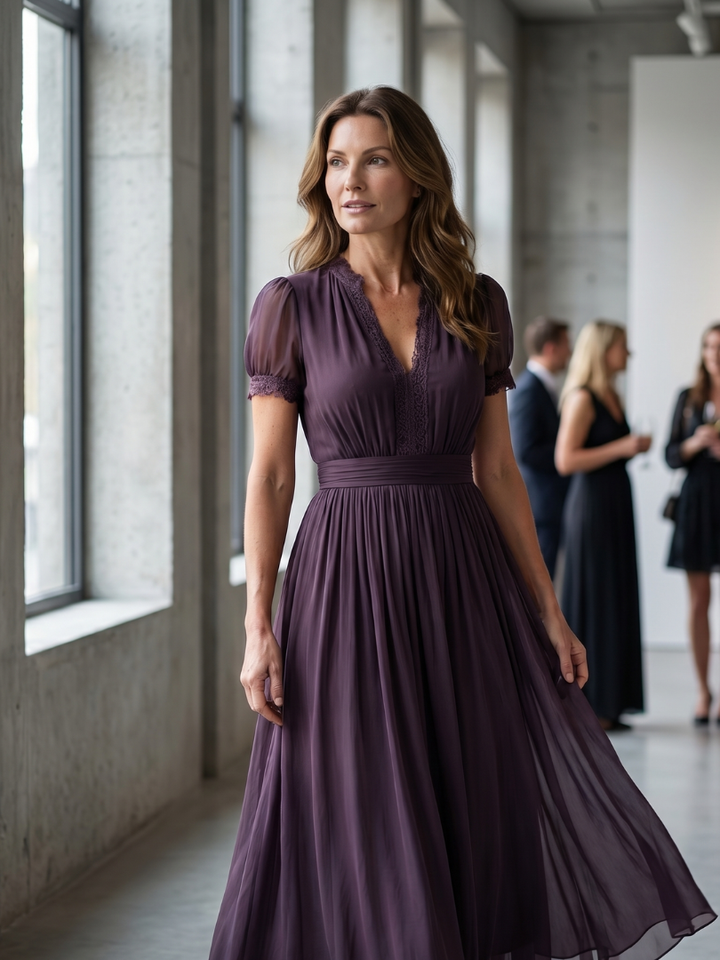 Bellthorne | Gathered Waist Keyhole Maxi Dress