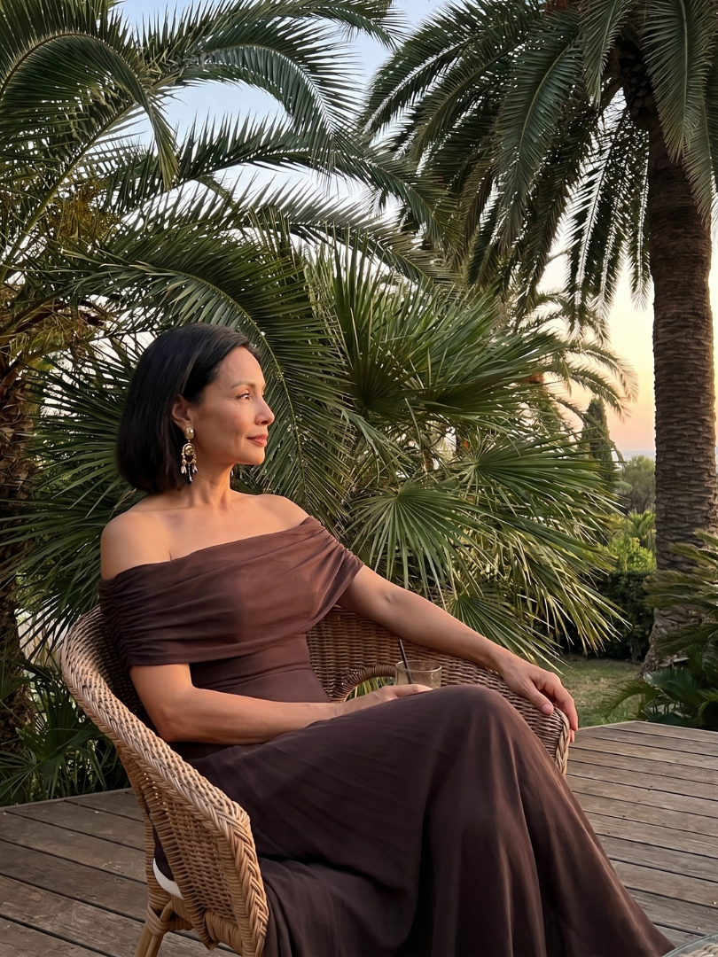 Bellthorne | Off Shoulder Draped Midi Dress