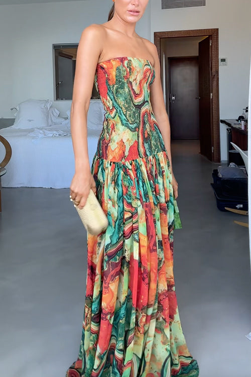 BELLA | Strapless Ombre Maxi Dress