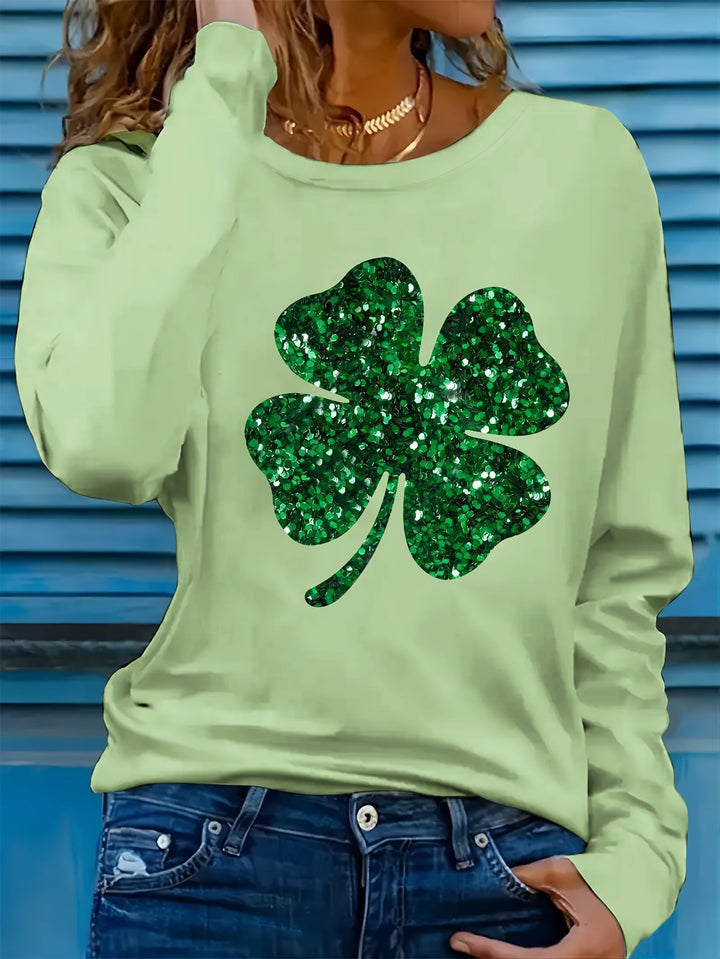 ADRIENNE | Clover Print Sweatshirt