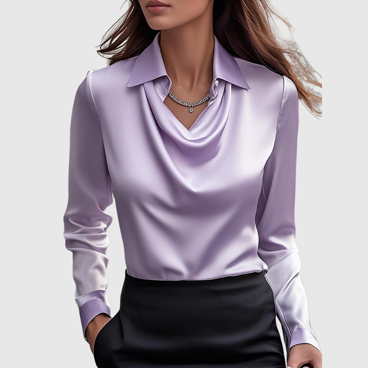 AINSLEY | Draped Neck Blouse