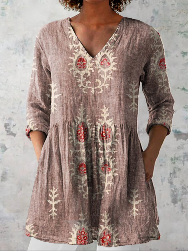 Maeve | Long Blouse with V-Neck