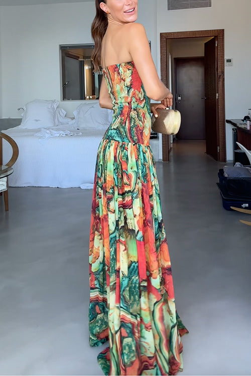 BELLA | Strapless Ombre Maxi Dress